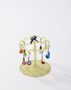 Rare German Blown Glass Spinning Drink Charm Set