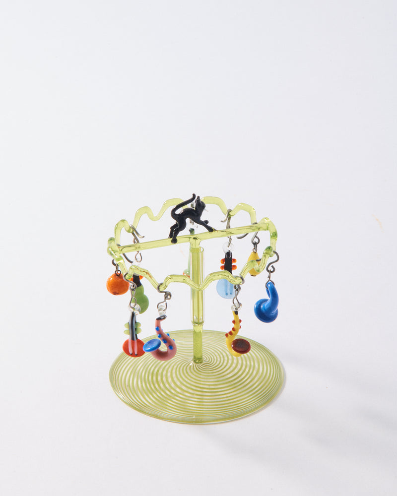 Rare German Blown Glass Spinning Drink Charm Set