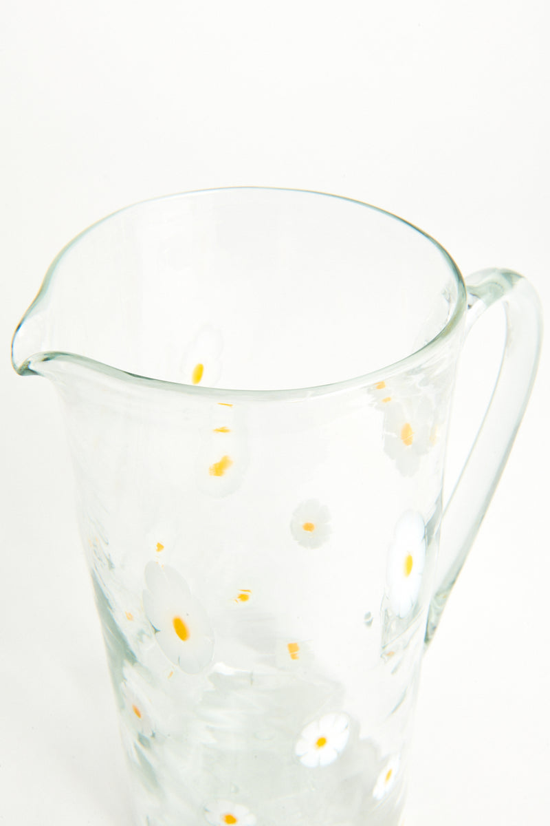 Murano Glass Daisy Pitcher