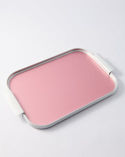 English Rose & Silver Diamond Drink Tray - Small