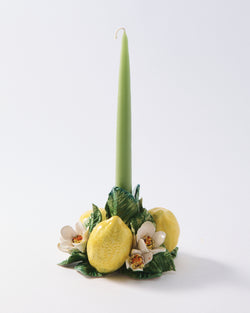 Italian Ceramic Lemon Candle Holder, Sold Individually
