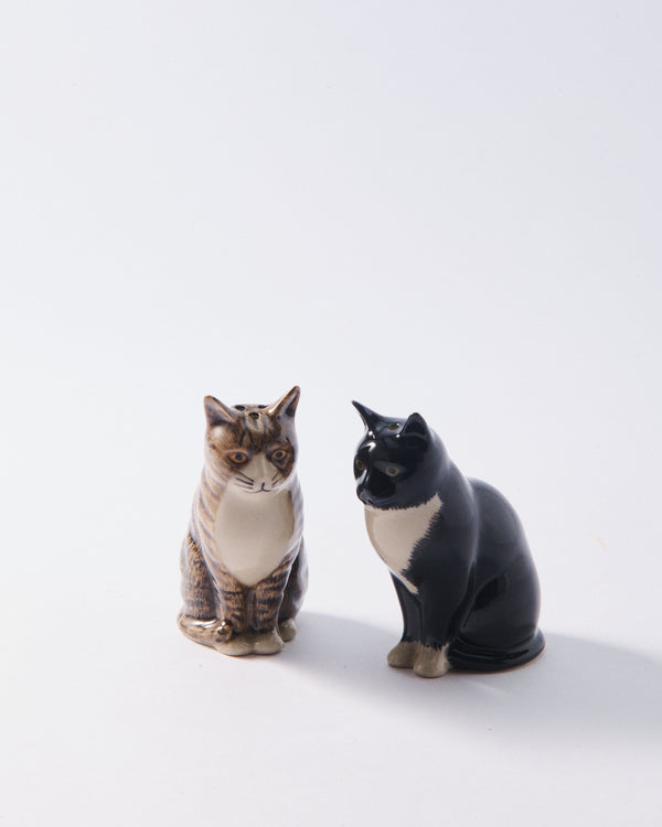 Handmade Cat (Millie & Julius) Salt & Pepper Shakers