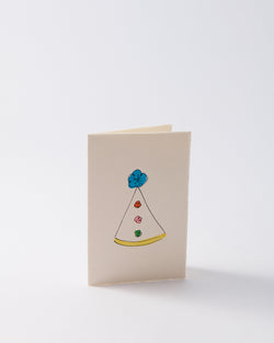 Scribble & Daub Greeting Card - Pompom Party Hat