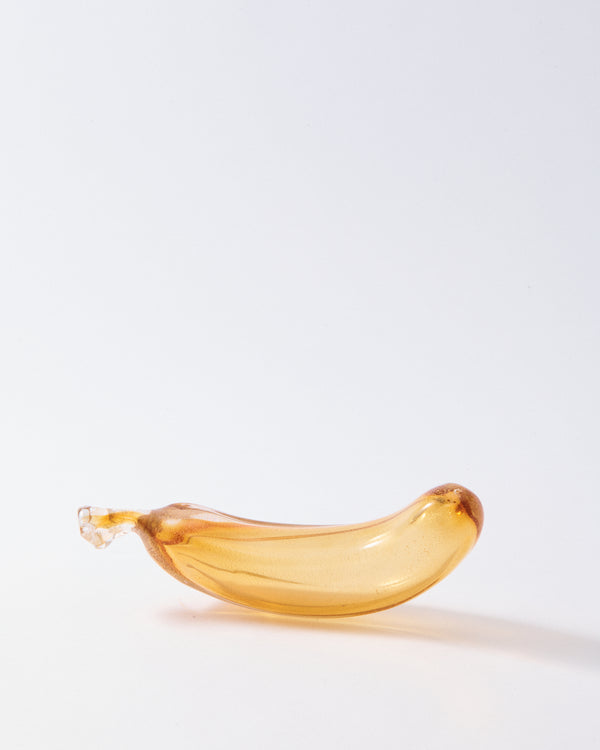 Murano Gold Flecked Banana Paperweight