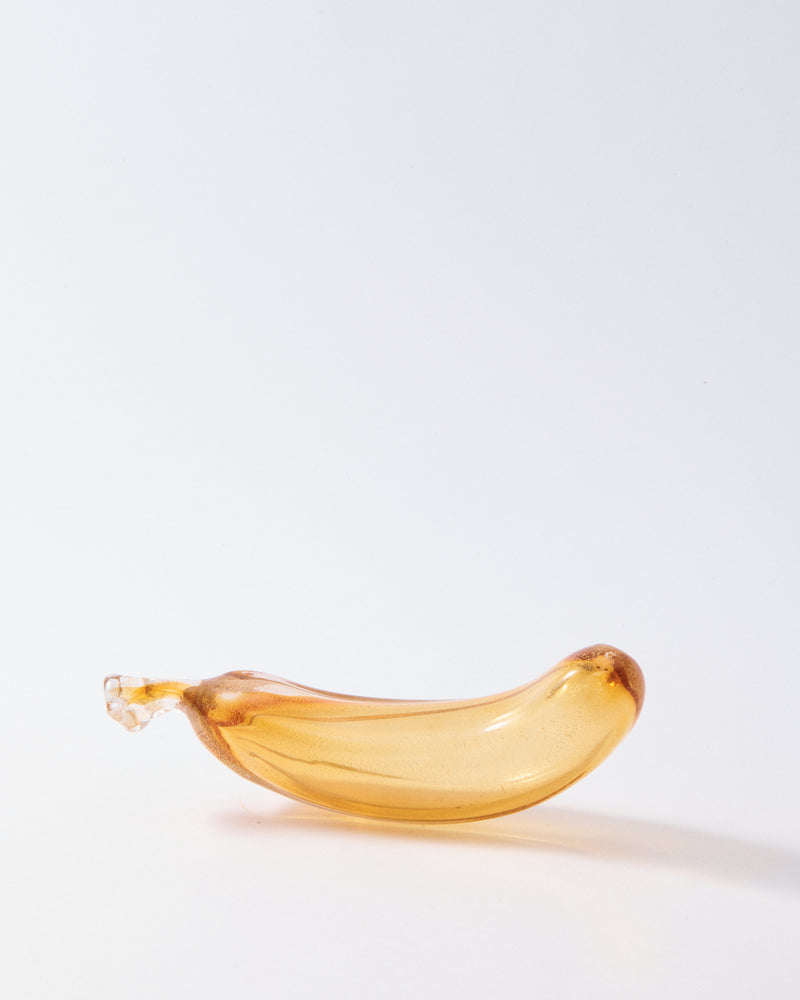 Murano Gold Flecked Banana Paperweight