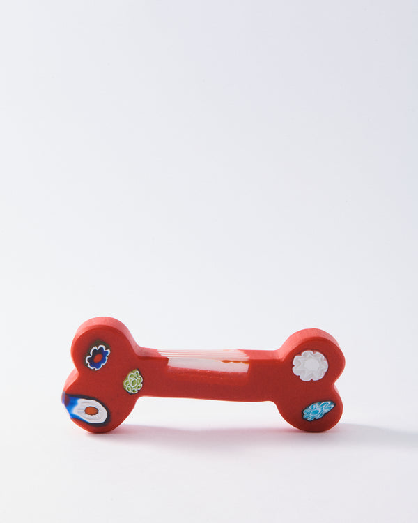 Murano Glass Statement Millifiori Glass Dog Bone