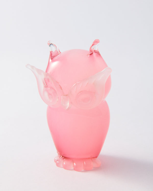 1970s Italian Murano Rose Owl