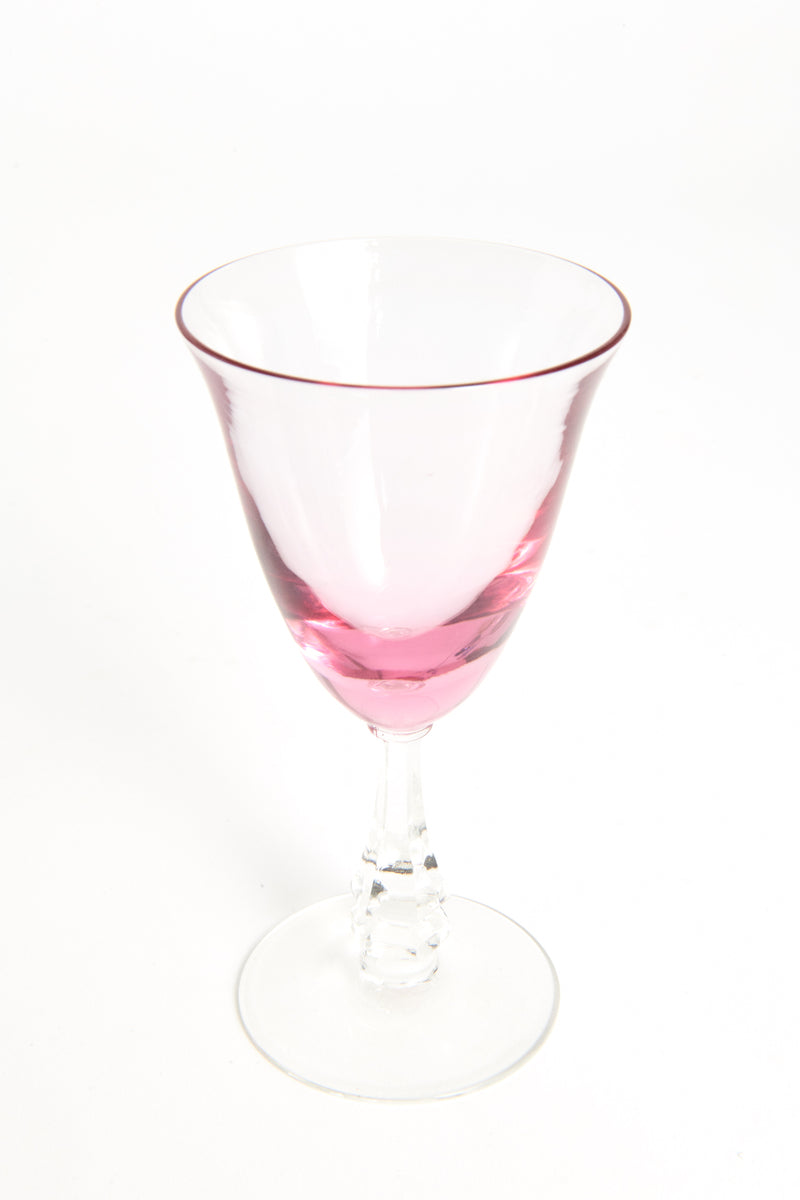 Cerise Pink Wine Glass