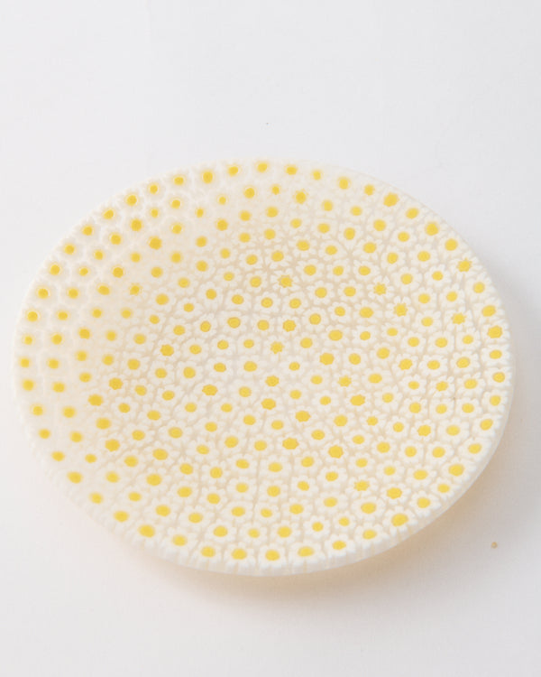 White Daisy Murano Millefiori Dish Plate