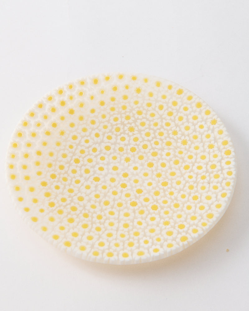 Italian White Daisy Murano Millefiori Mini Dish