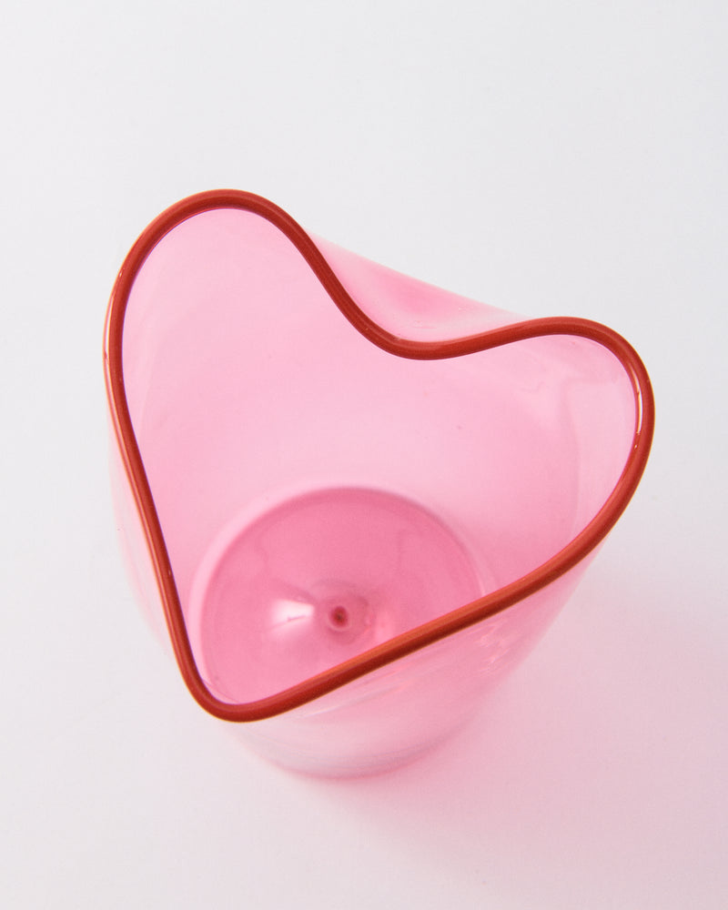 Handblown Heart Tumbler