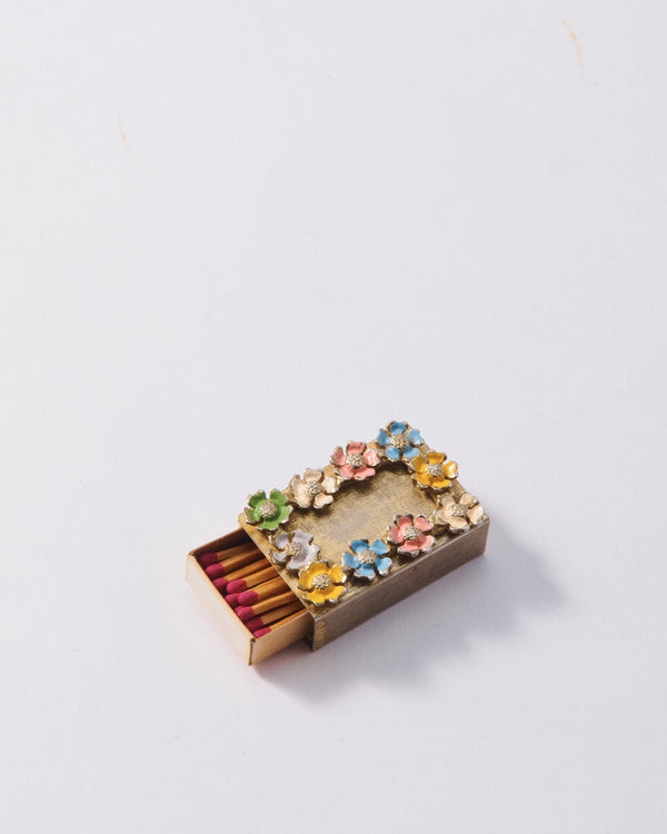 1950s Pastel Flower Matchbox