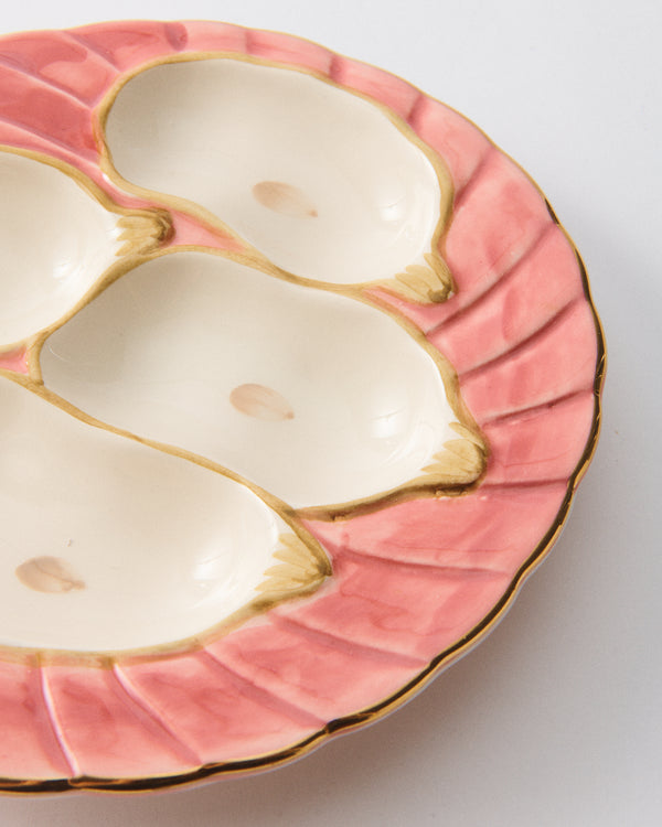 Pink & Gold Oyster Plate