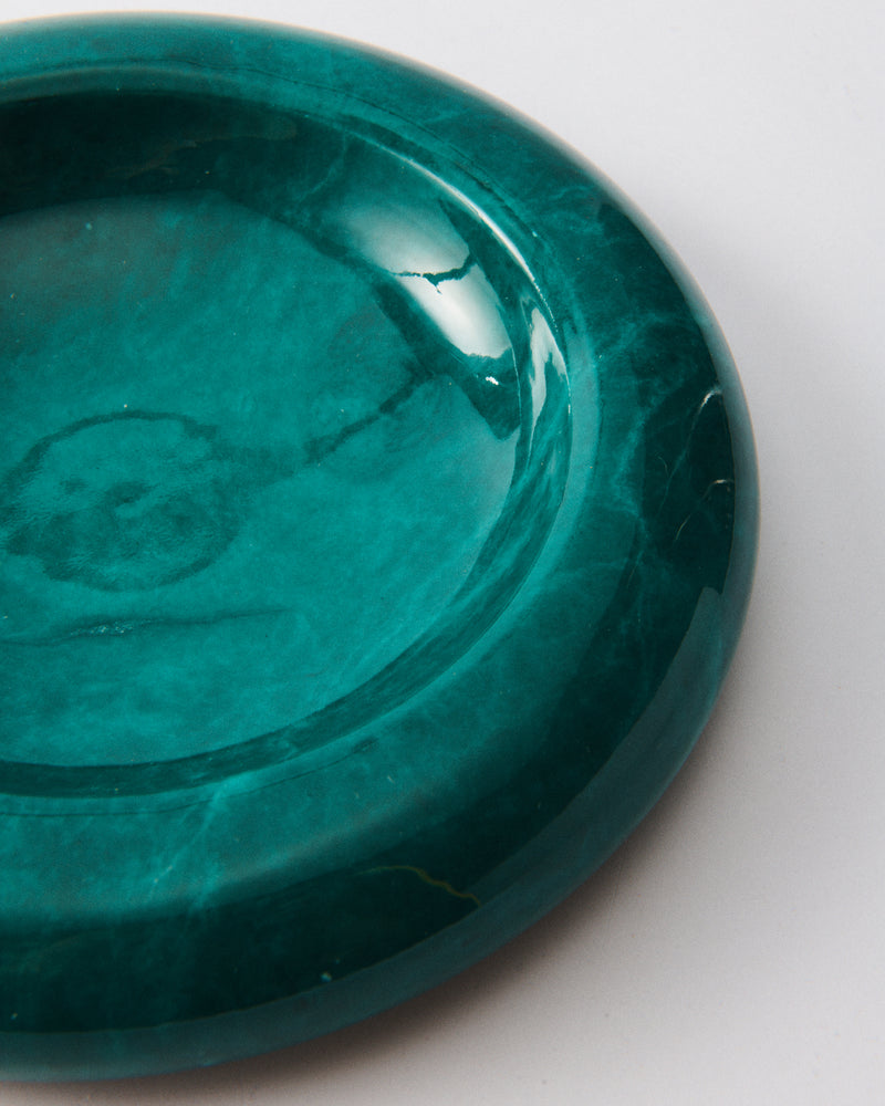 Italian Alabaster Malachite Green Catchall