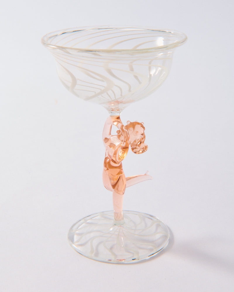 Nude Dancer Swirl Cocktail Glass