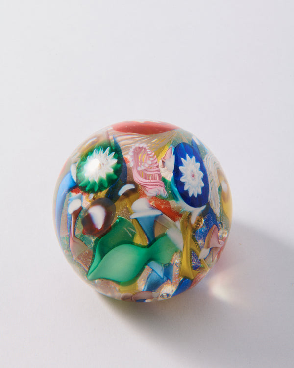 1960s Murano Multicolor Millefiori Paperweight