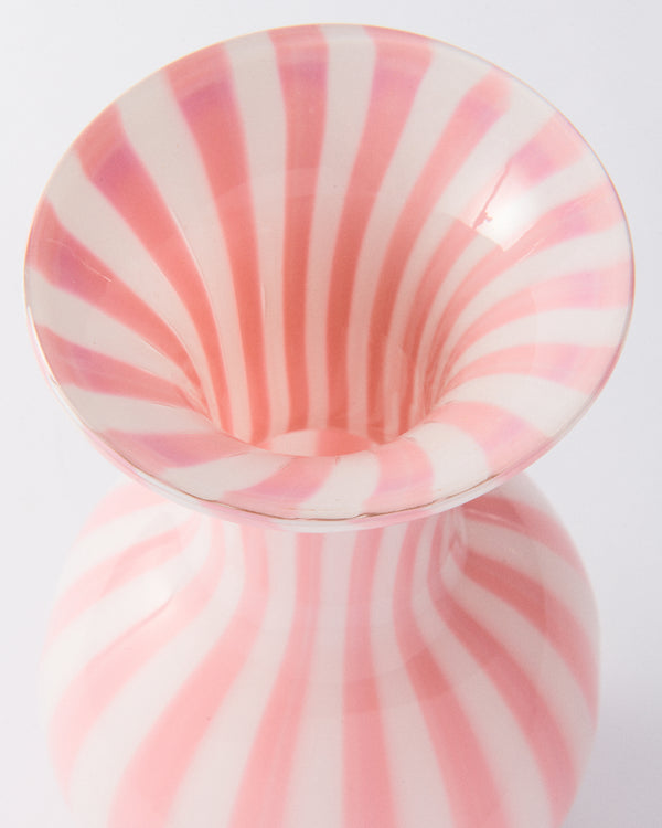 Italian Murano Pink & White Bouquet Vase