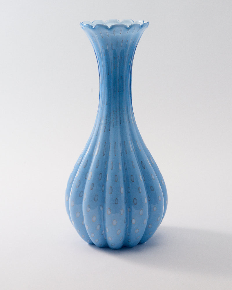 barbini murano バルビーニ　ムラーノ　花瓶 1950s Murano Alfredo Barbini Periwinkle Bullicante Vase – Rosemary