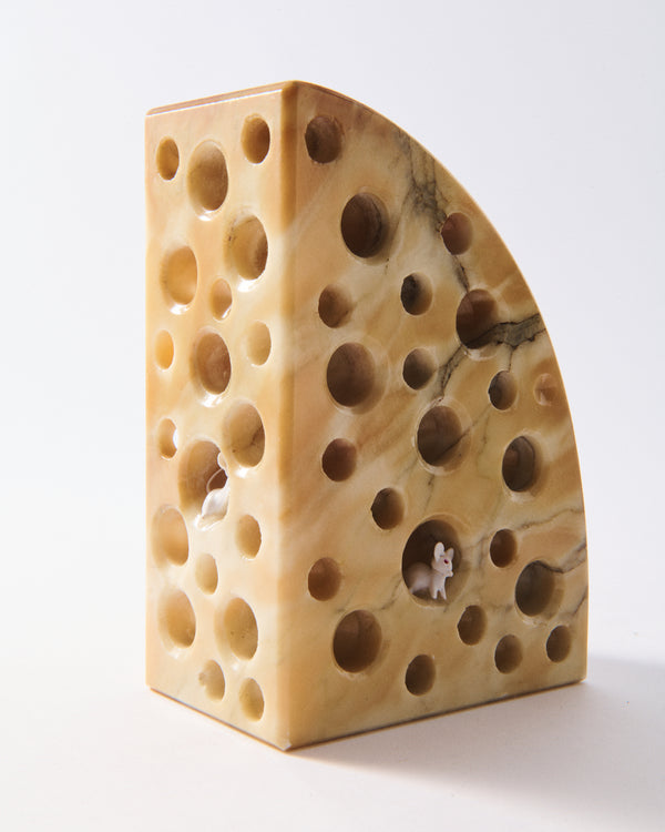 Italian Alabaster Cheese Bookends