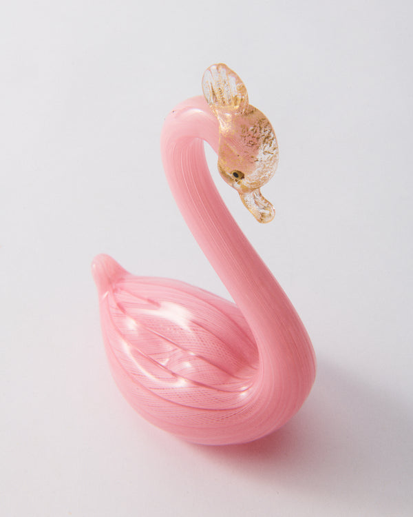 Rare Pink Murano Latteccino Swan