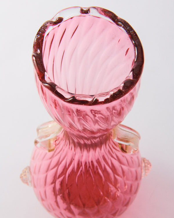 Venetian Pink & Gold Murano Vase