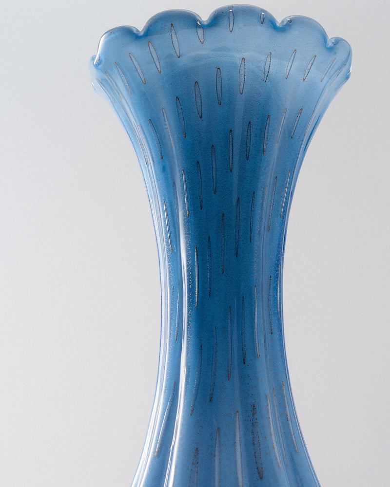 1950s Murano Alfredo Barbini Periwinkle Bullicante Vase – Rosemary