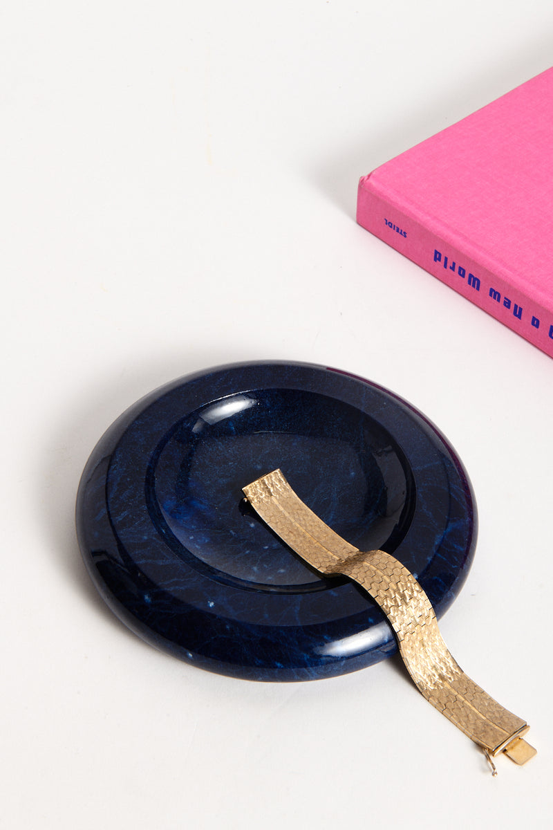 Italian Alabaster Midnight Blue Catchall