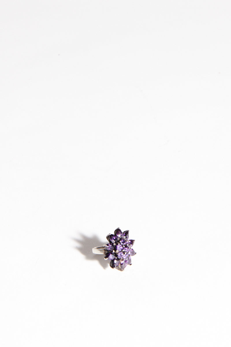 Italian Amethyst Crystal Ring