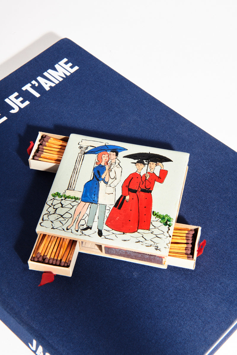 1950s Italian Courting Couple/Priests Matchbox Set