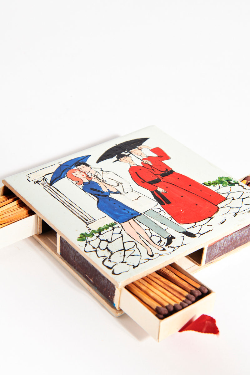 1950s Italian Courting Couple/Priests Matchbox Set
