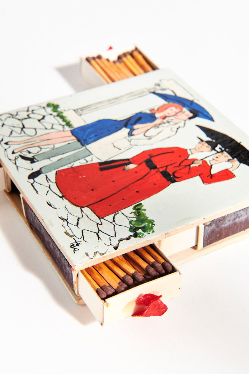 1950s Italian Courting Couple/Priests Matchbox Set