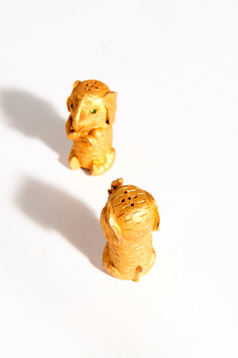 1960s Italian Elephant Salt and Pepper Shakers