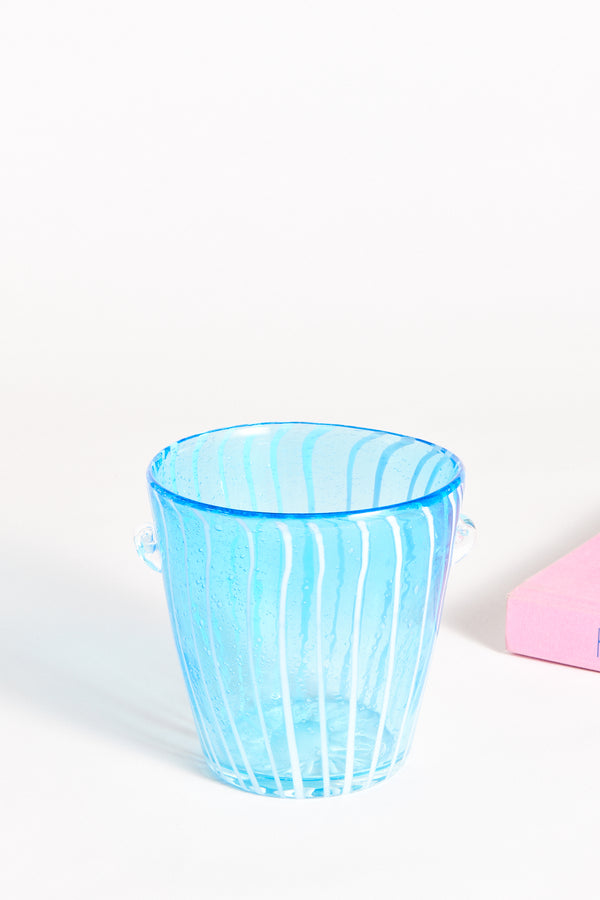Italian Blue/White Swirl Ice Bucket