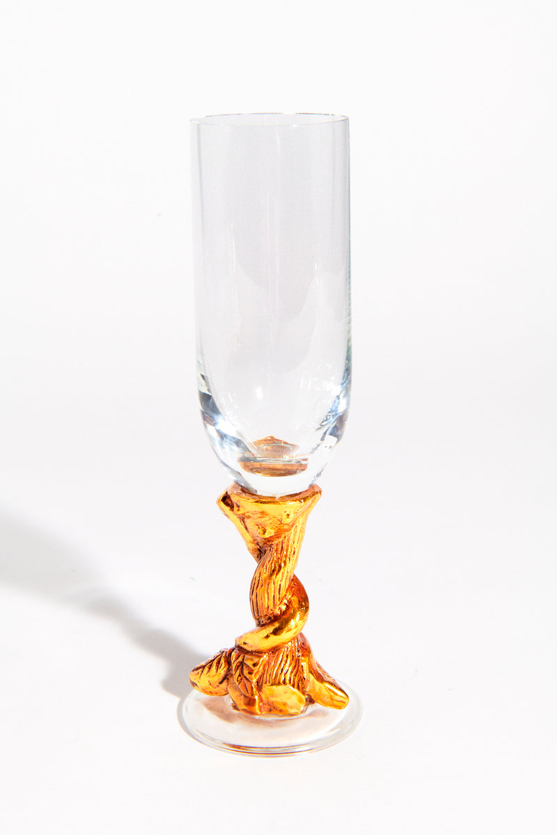 French Crystal Champagne Flute Set of Two