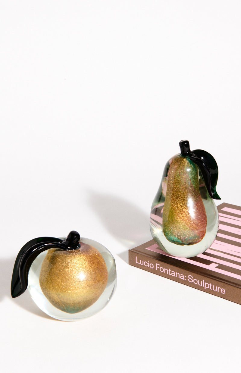 Murano Glass Fruit Bookend Set