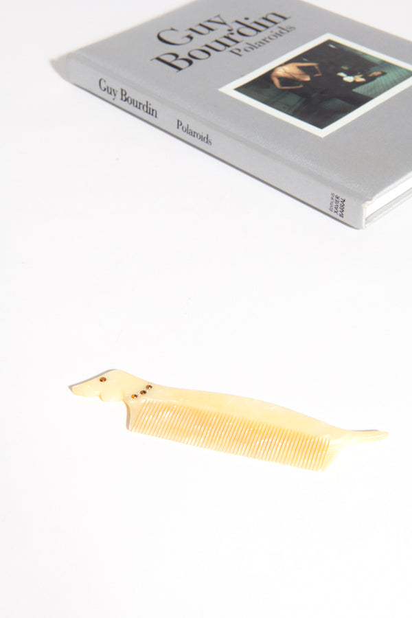 1950s Pearl Lucite Dog Comb