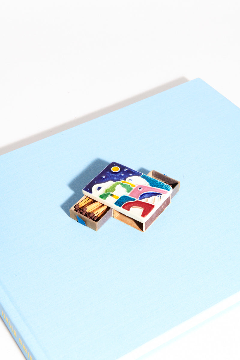 1970s Italian Amalfi Ceramic Top Matchbox Holder