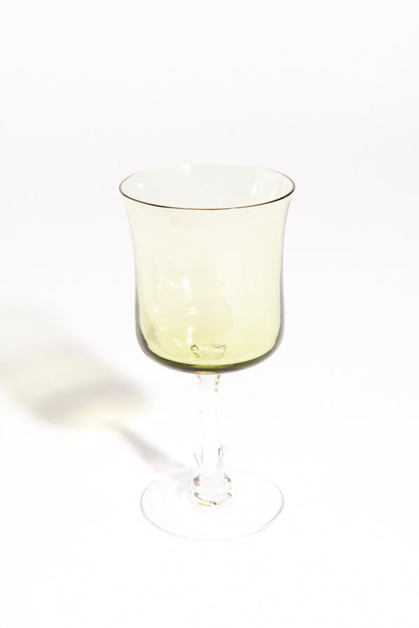 Pale Green Wine Glass