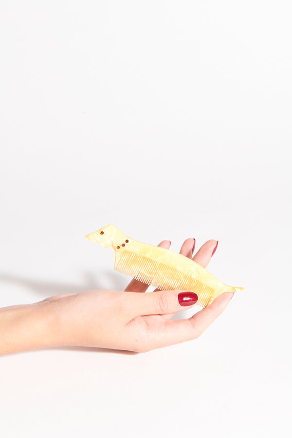 1950s Pearl Lucite Dog Comb