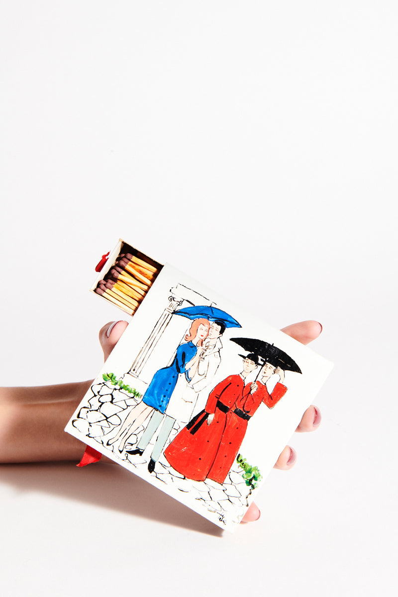 1950s Italian Courting Couple/Priests Matchbox Set