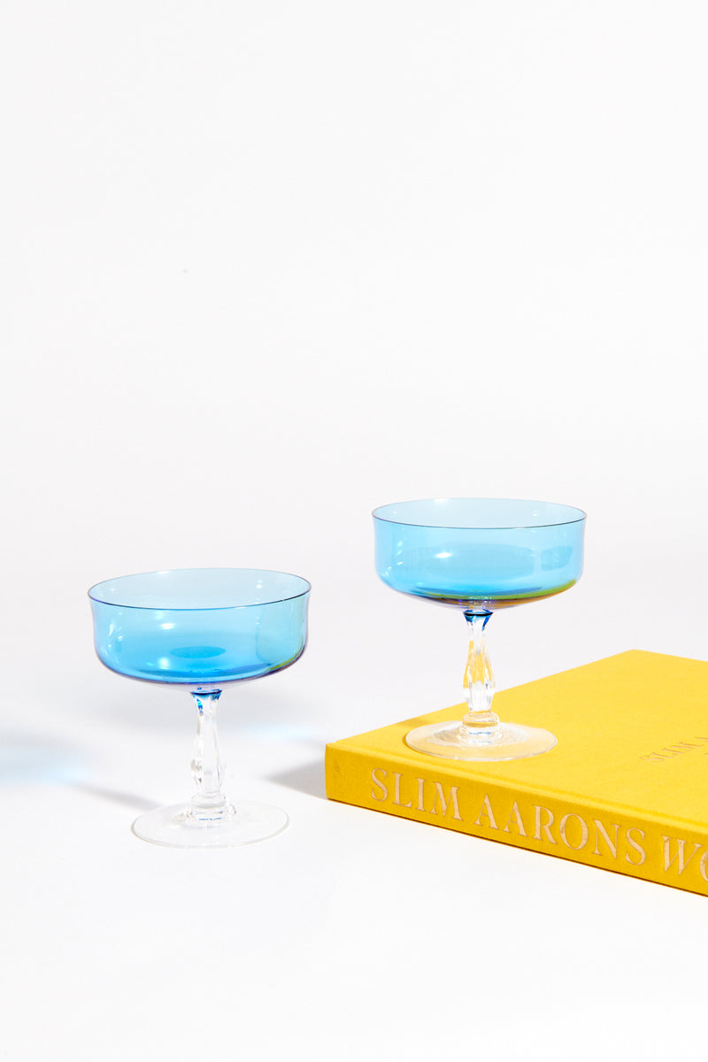 Capri Blue Cocktail Glass Set of Two