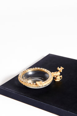 1960s Diamanté/Glass Poodle Ashtray