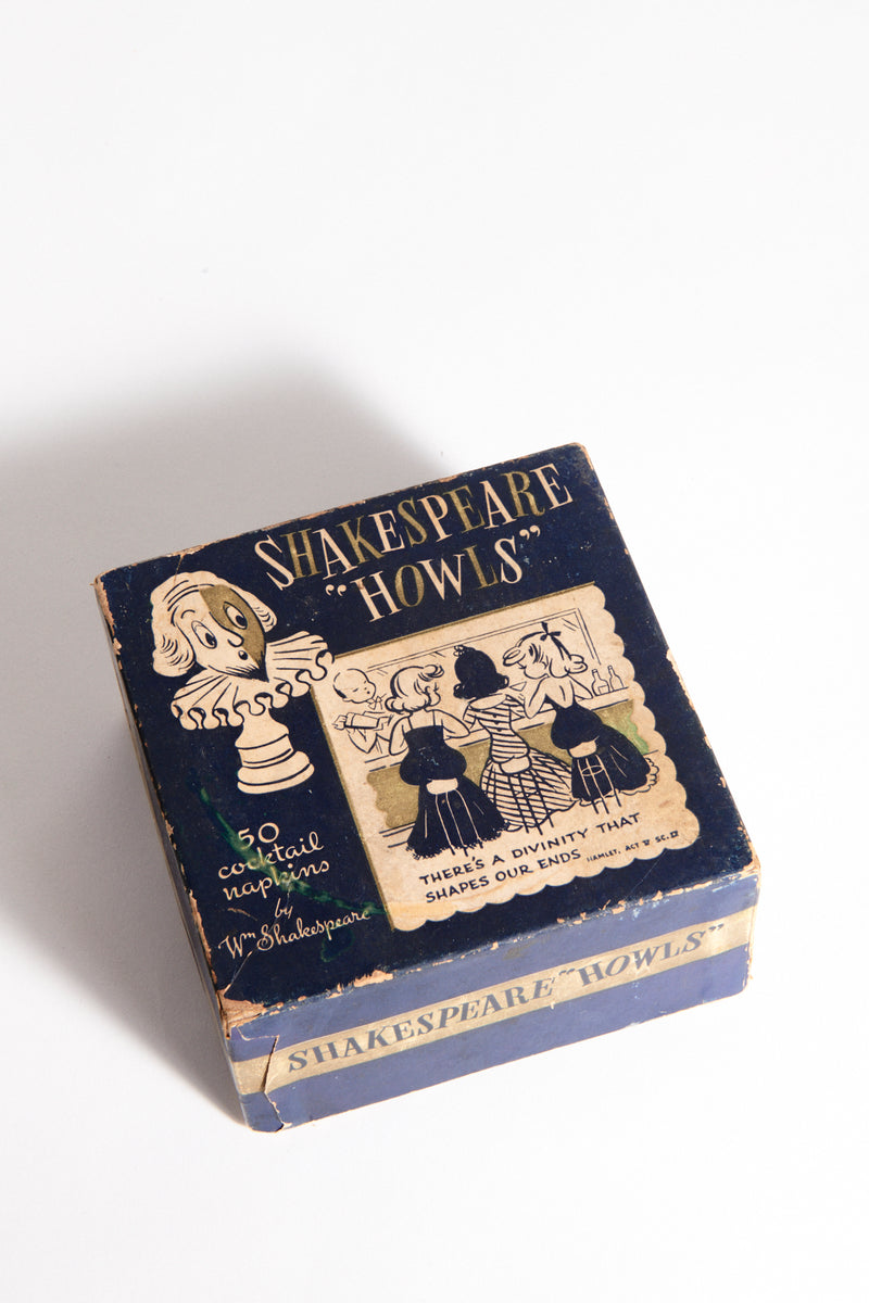 1950s Shakespeare Cocktail Napkins Set of 33
