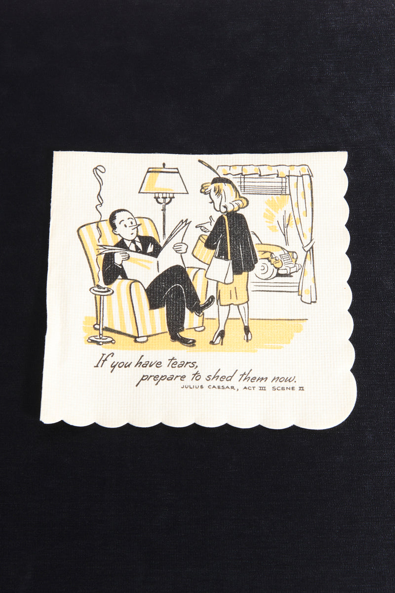 1950s Shakespeare Cocktail Napkins Set of 33