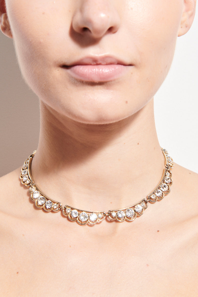 1950s Adjustable Diamanté Collar Necklace