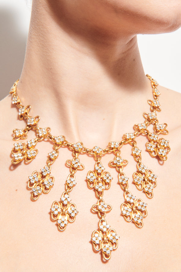 1960s Diamanté Chandelier Necklace