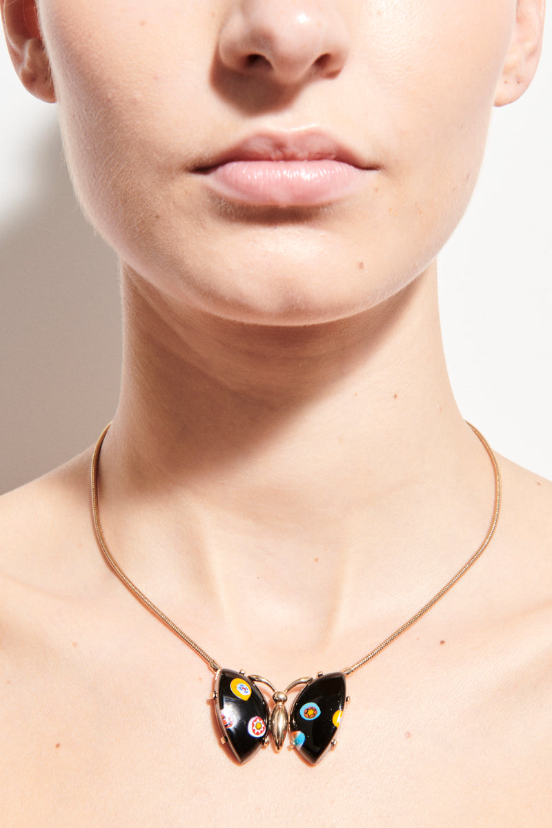 1960s Murano Butterfly Necklace
