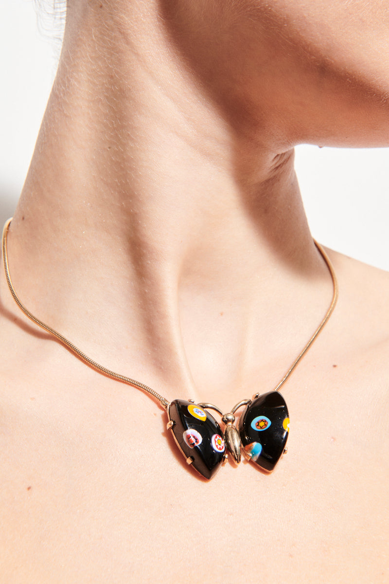 1960s Murano Butterfly Necklace