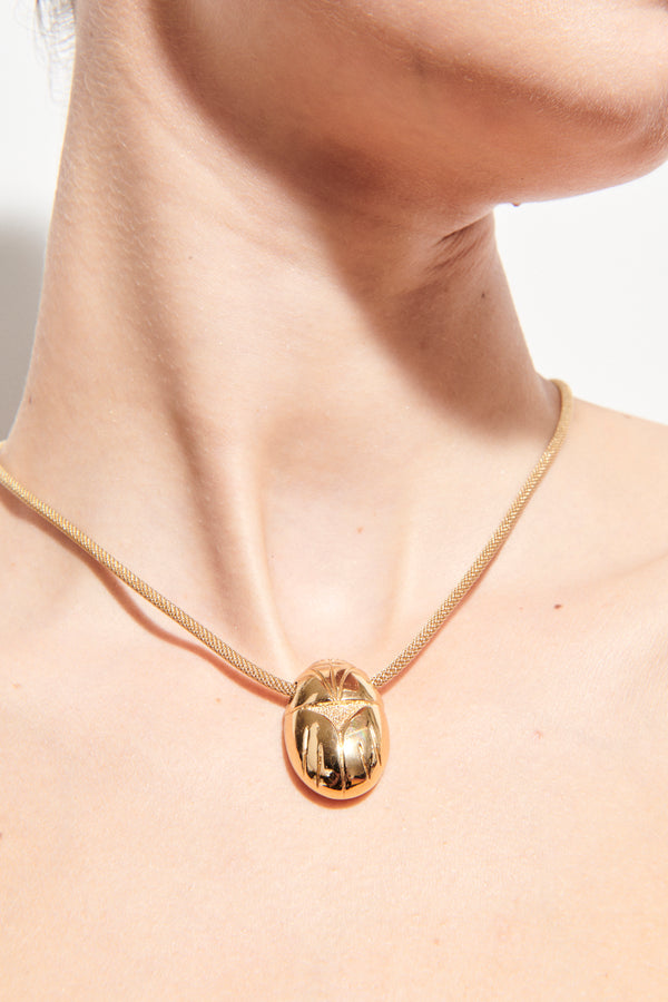1970s Scarab Pendant Necklace