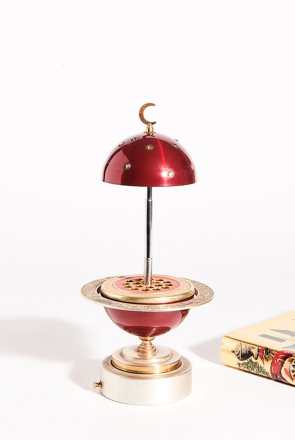 1970s Ruby Enamel Zodiac Entertaining Dispenser
